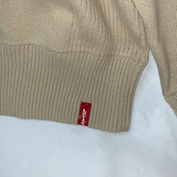 LEVI’S Khaki Crewneck Long Sleeve Sweater Red Tab Size XL - Picture 2 of 5
